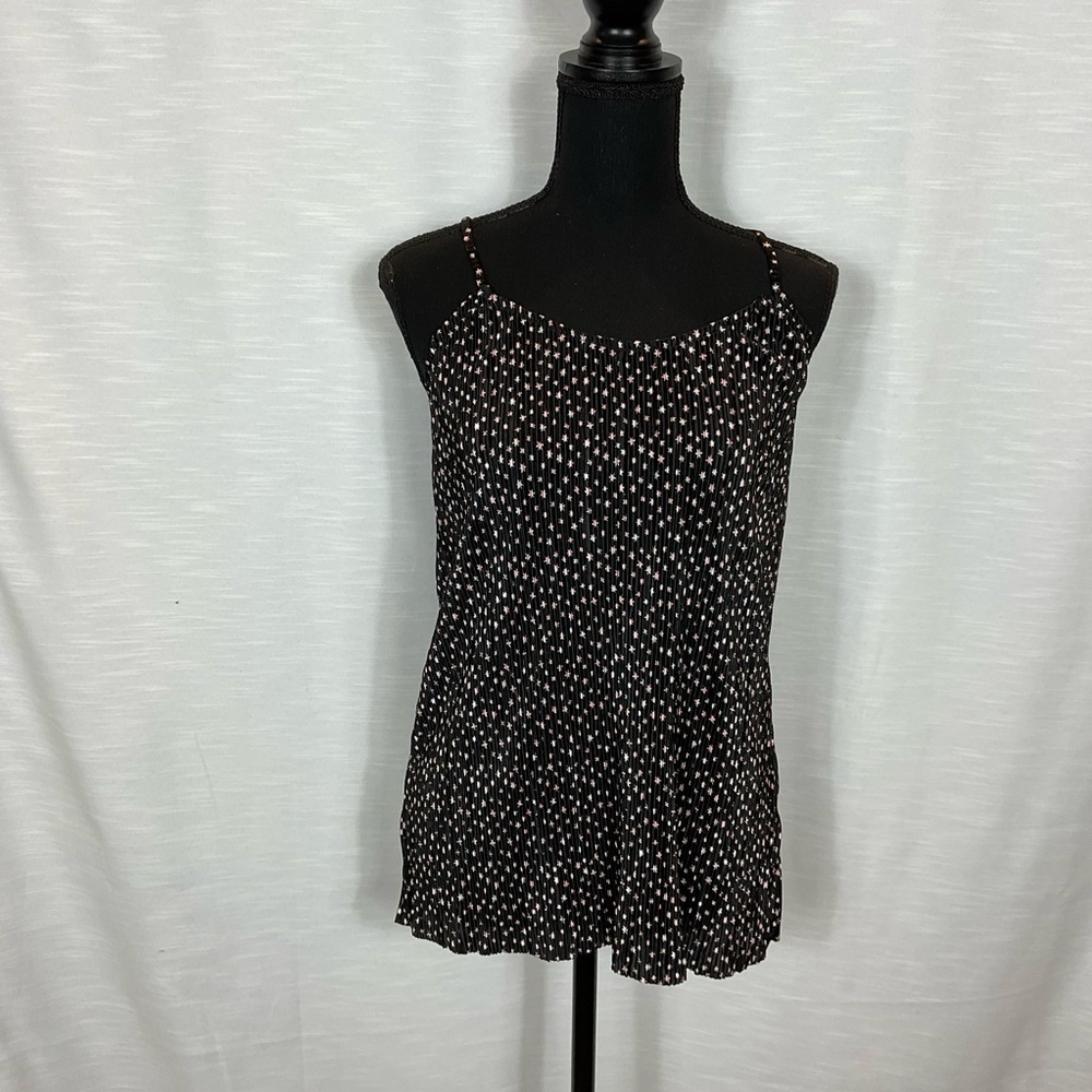 🏷 3/$20 🏷 Front of Closet - black/pink star ribbed tank